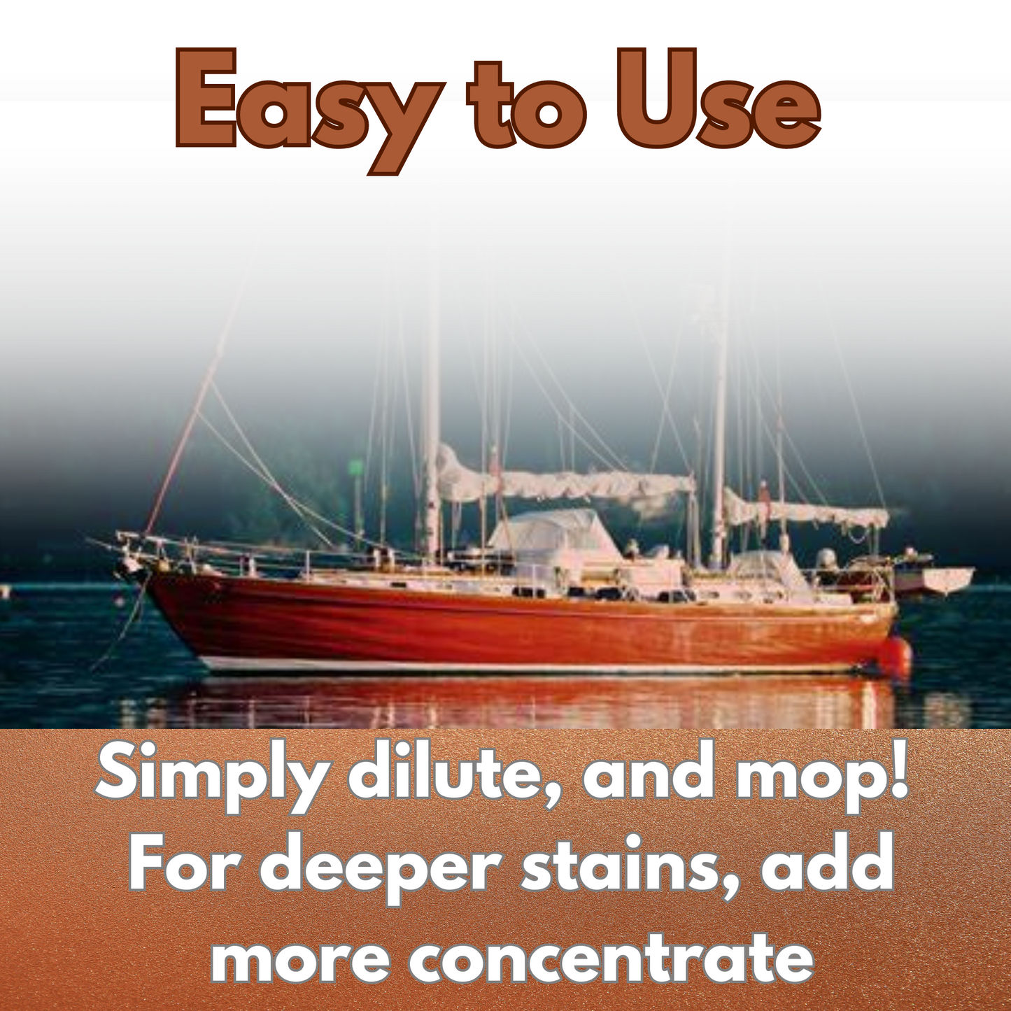 Boat hull cleaner and deck wash. deodorizer