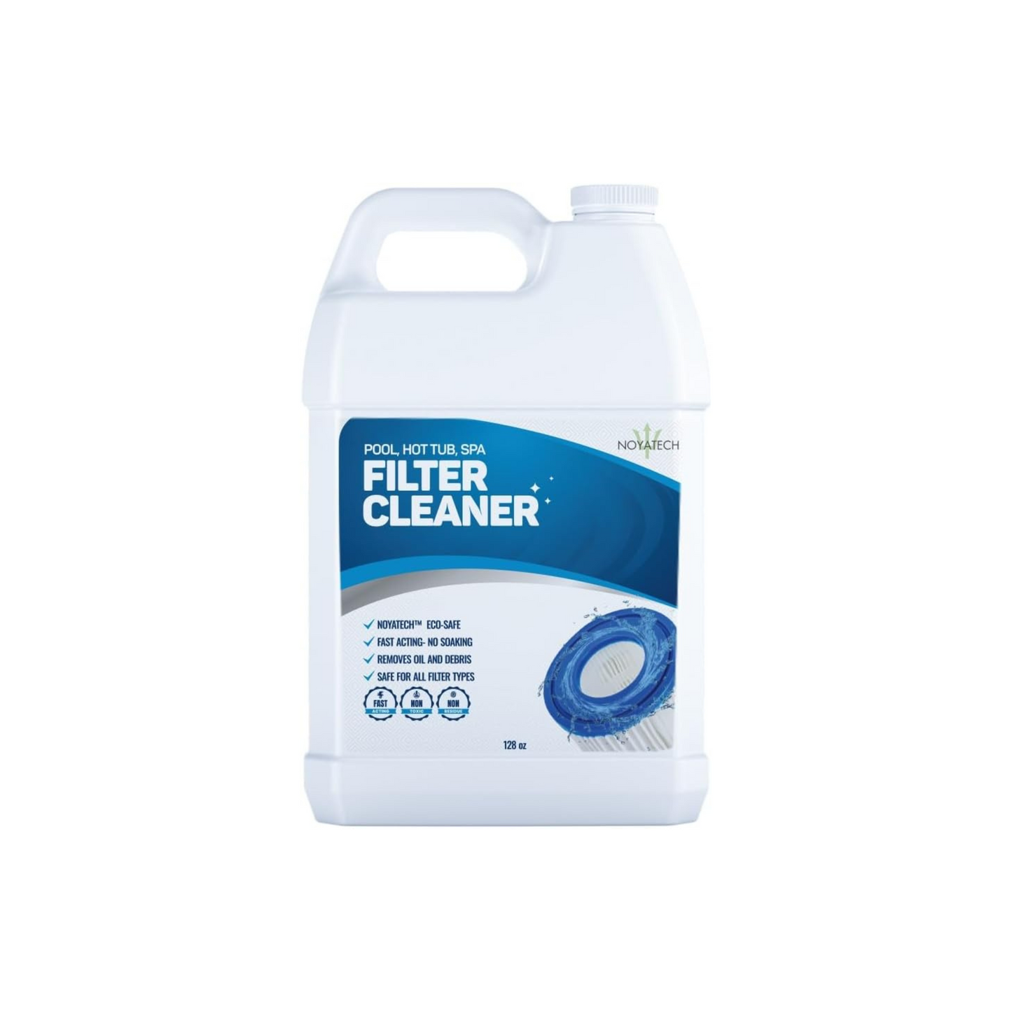 NOYATECH Filter Cleaner for Spa, Pool & Hot Tub – No Soak, Fast-Acting Spray | Removes Oil, Grease & Grime | Safe for All Cartridge Filters | Non-Toxic, No Residue