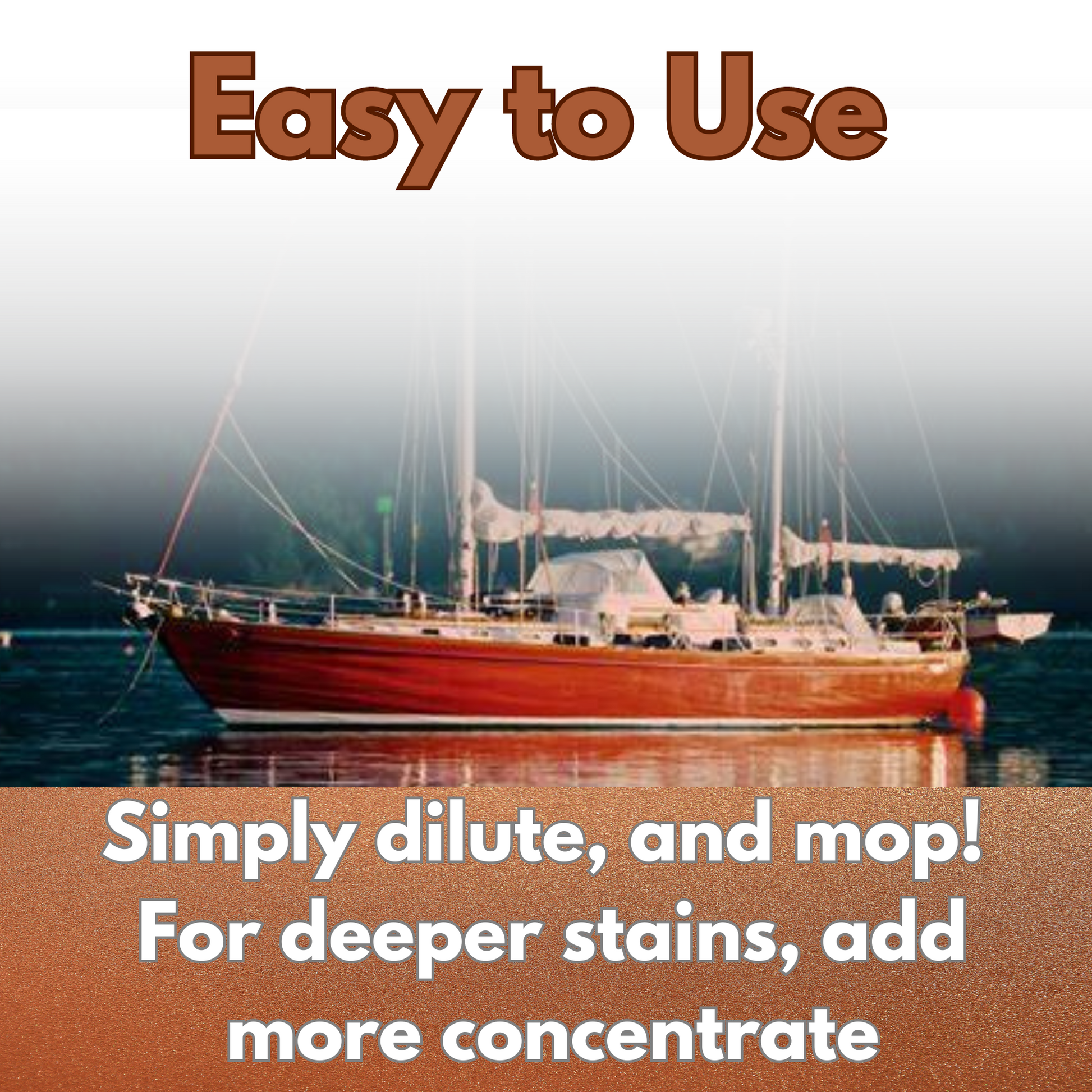 Boat hull cleaner and deck wash. deodorizer 