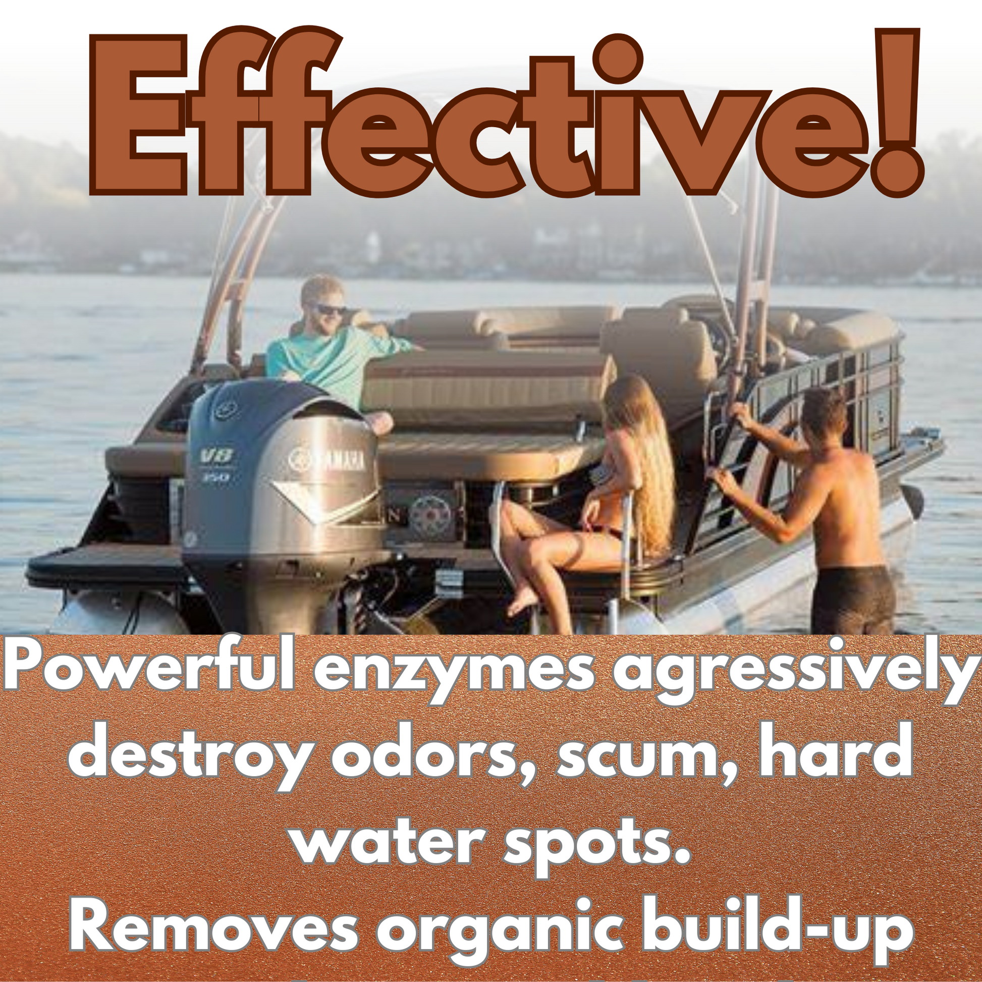 Boat hull cleaner and deck wash. deodorizer  