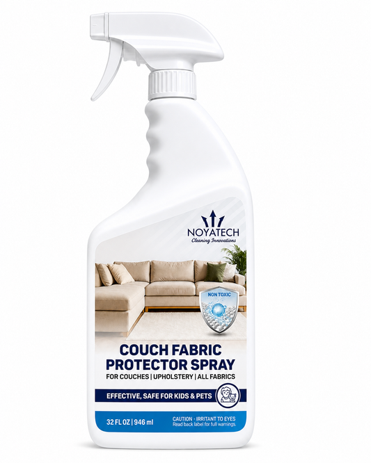 NOYATECH Couch Fabric Protector Spray bottle — 32 oz water-based stain guard safe for kids and pets.