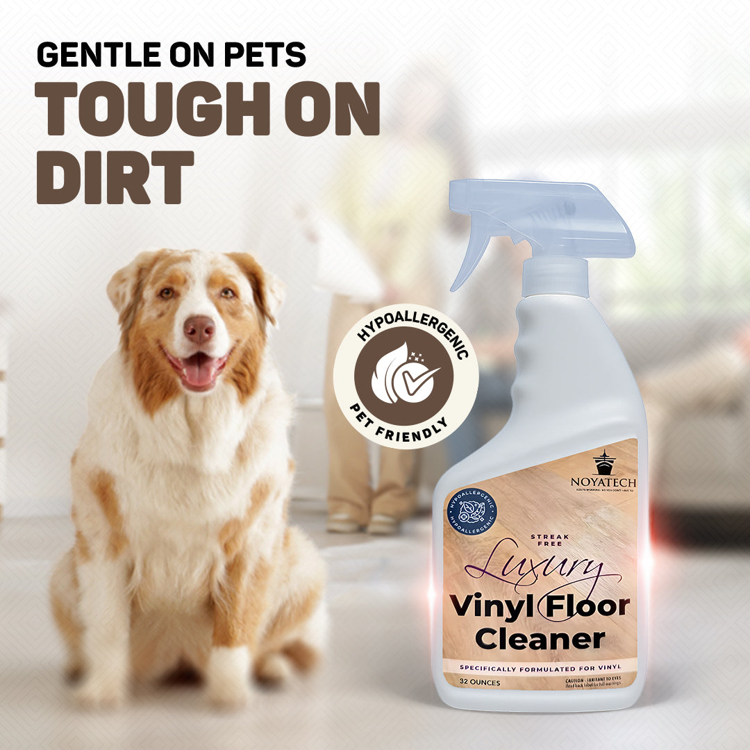 Luxury Vinyl & Hardwood Floor Cleaner – Streak-Free, pH Neutral, Hypoallergenic Spray for Laminate, natural & Sealed Wood