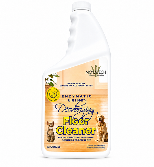 NOYATECH Enzymatic Urine Deodorizing Floor Cleaner 32 oz spray bottle — non-toxic pet floor cleaner for hardwood, tile and laminate