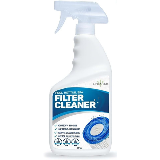 NOYATECH Filter Cleaner for Spa, Pool & Hot Tub – No Soak, Fast-Acting Spray | Removes Oil, Grease & Grime | Safe for All Cartridge Filters | Non-Toxic, No Residue